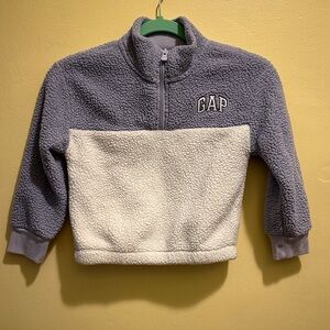 GAP Kids Purple and White Fleece Pullover